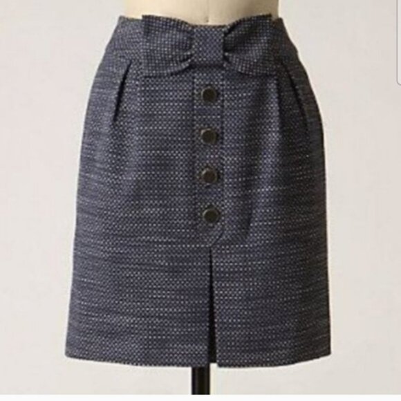 Anthropologie Dresses & Skirts - Anthropologie | Leifsdottir Sprightly Tweed Bow Front Skirt 6